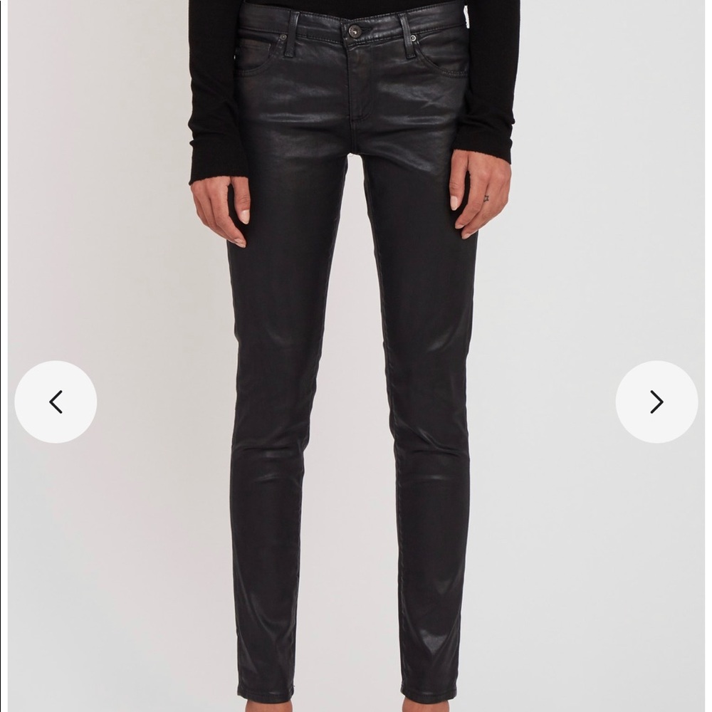 AG The Legging Ankle leatherette jeans